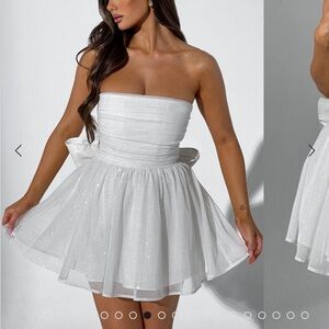 XS BabyBoo Katrina Mini Dress - Ivory Sparkle